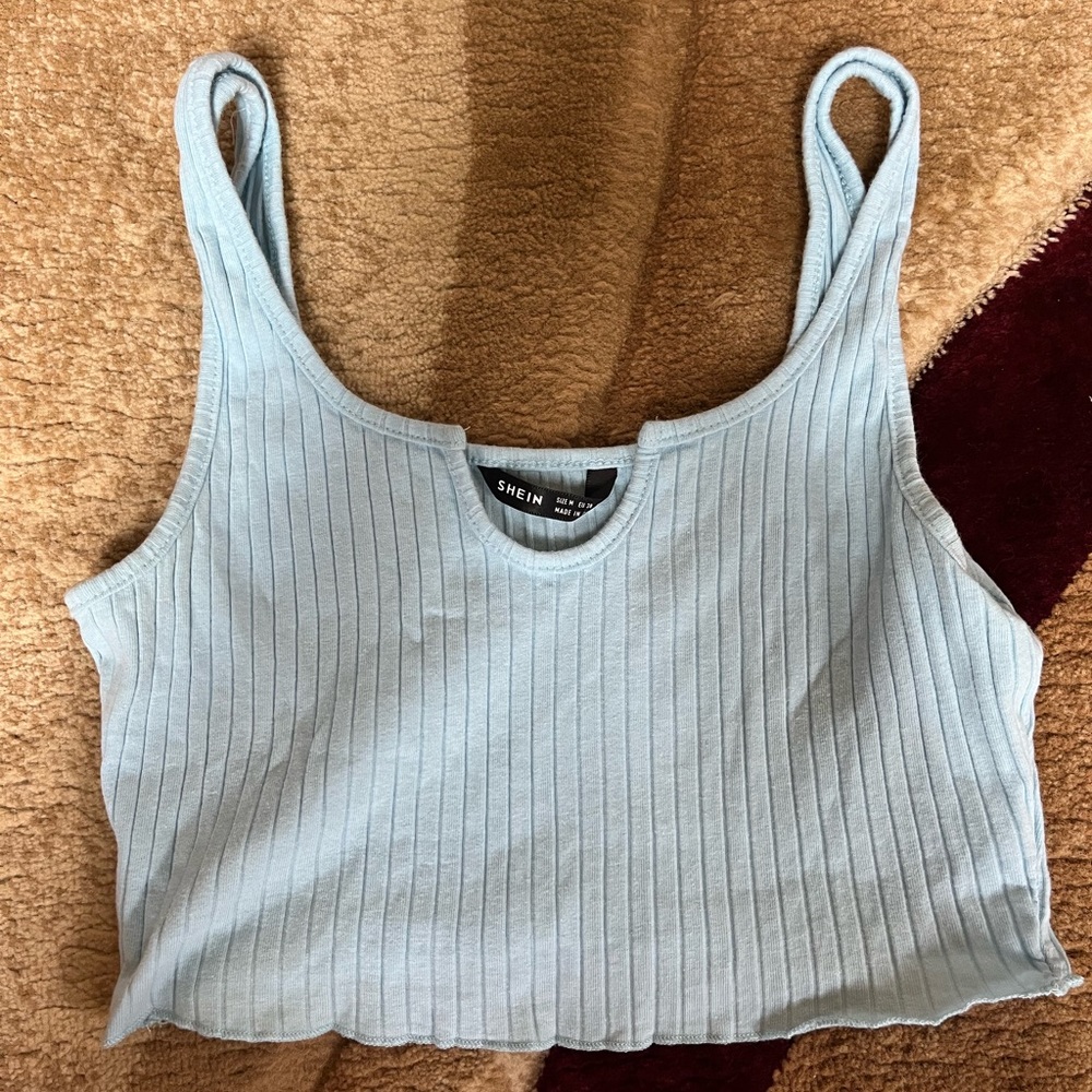 Blue crop top